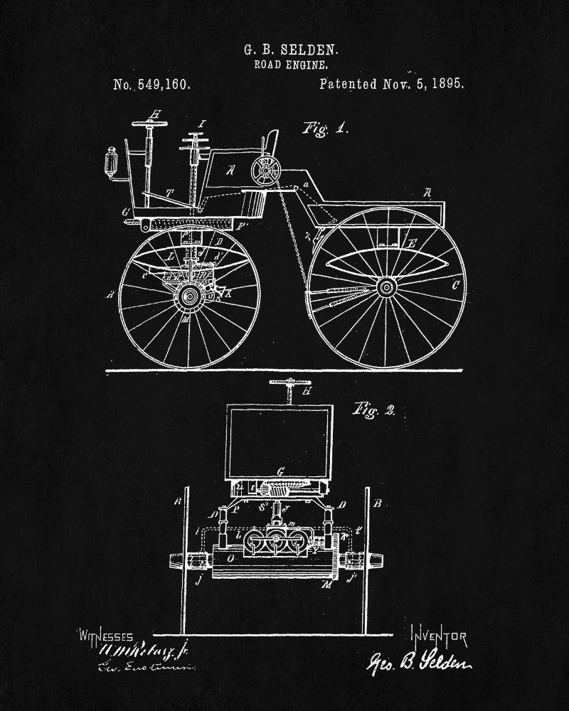 Vintage Car Patent Print Motoring Poster Wall Art - OnTrendAndFab