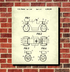 Road Roller Patent Print Construction Blueprint Poster