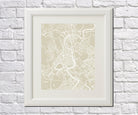 Rome City Street Map Print Feature Wall Art Poster