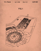 Roulette Wheel Patent Poster Gambling Art Casino Print - OnTrendAndFab