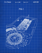 Roulette Wheel Patent Poster Gambling Art Casino Print - OnTrendAndFab