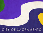 Sacramento California City Flag Print
