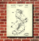 Safety Shoes Patent Print Workshop Blueprint Poster