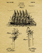 Sail Rigging Nautical poster Sail Boat Print