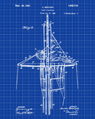 Sail Rigging Patent Nautical Art Poster Sailing Boat Print