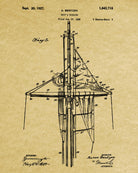 Sail Rigging Patent Nautical Art Poster Sailing Boat Print