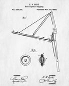 Sail Rigging Patent Nautical Poster Sailing Boat Art Print