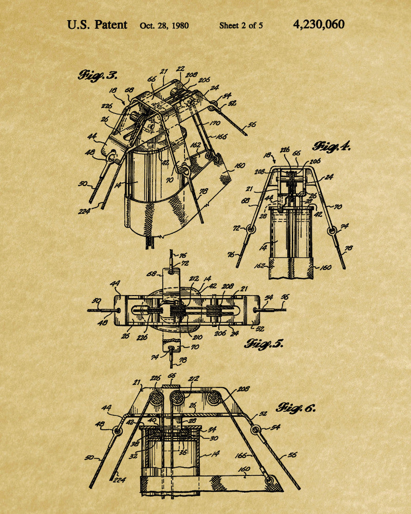 Nautical Poster Sail Rigging Patent Sailing Boat Art Print