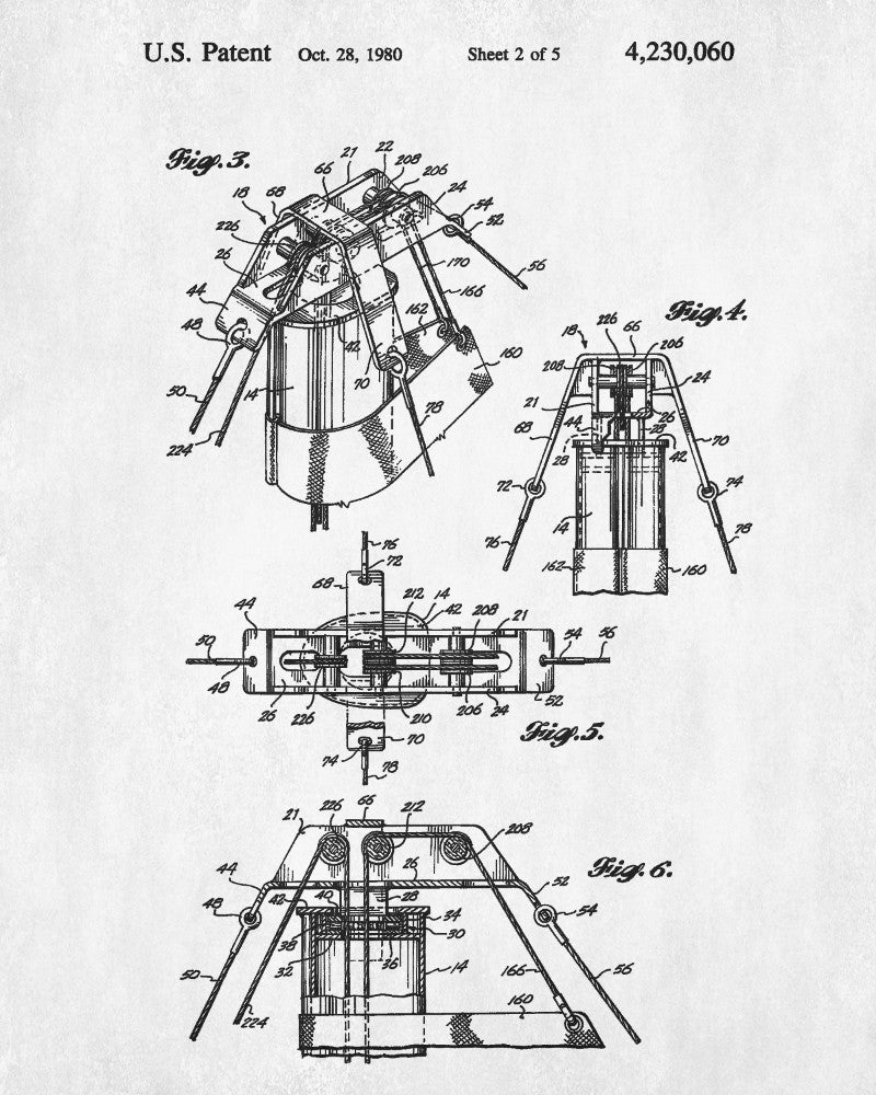 Nautical Poster Sail Rigging Patent Sailing Boat Art Print