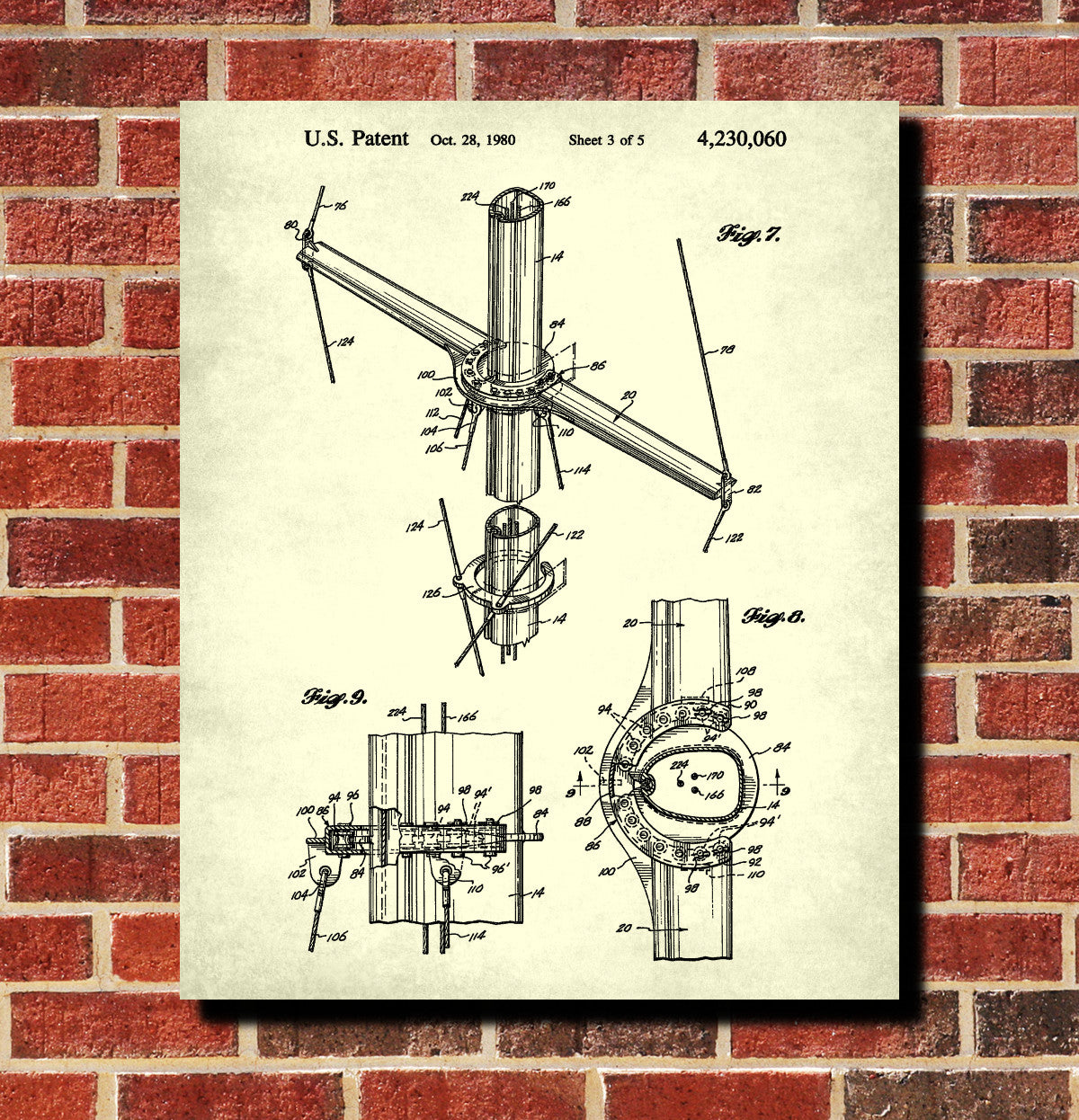 Sailing Boat Print Nautical Poster Sail Rigging Patent Art Sailing Boat Print
