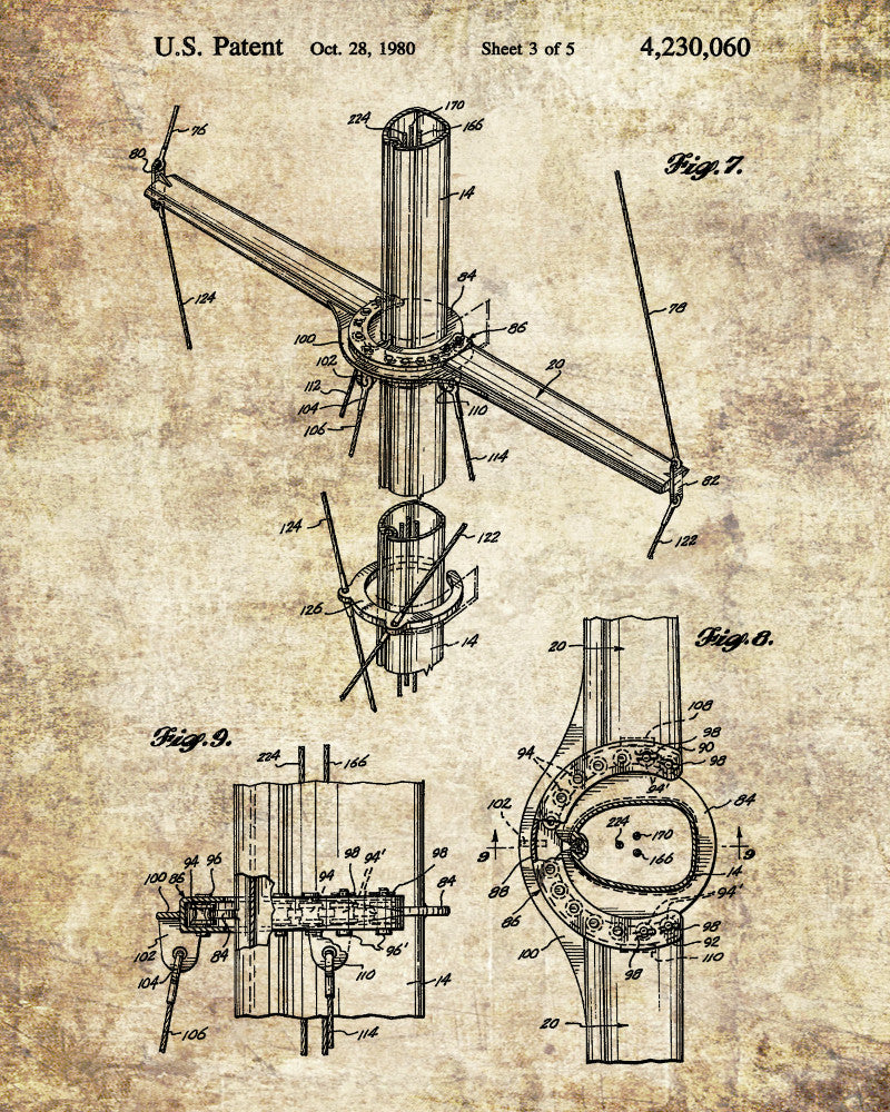 Sailing Boat Print Nautical Poster Sail Rigging Patent Art Sailing Boat Print