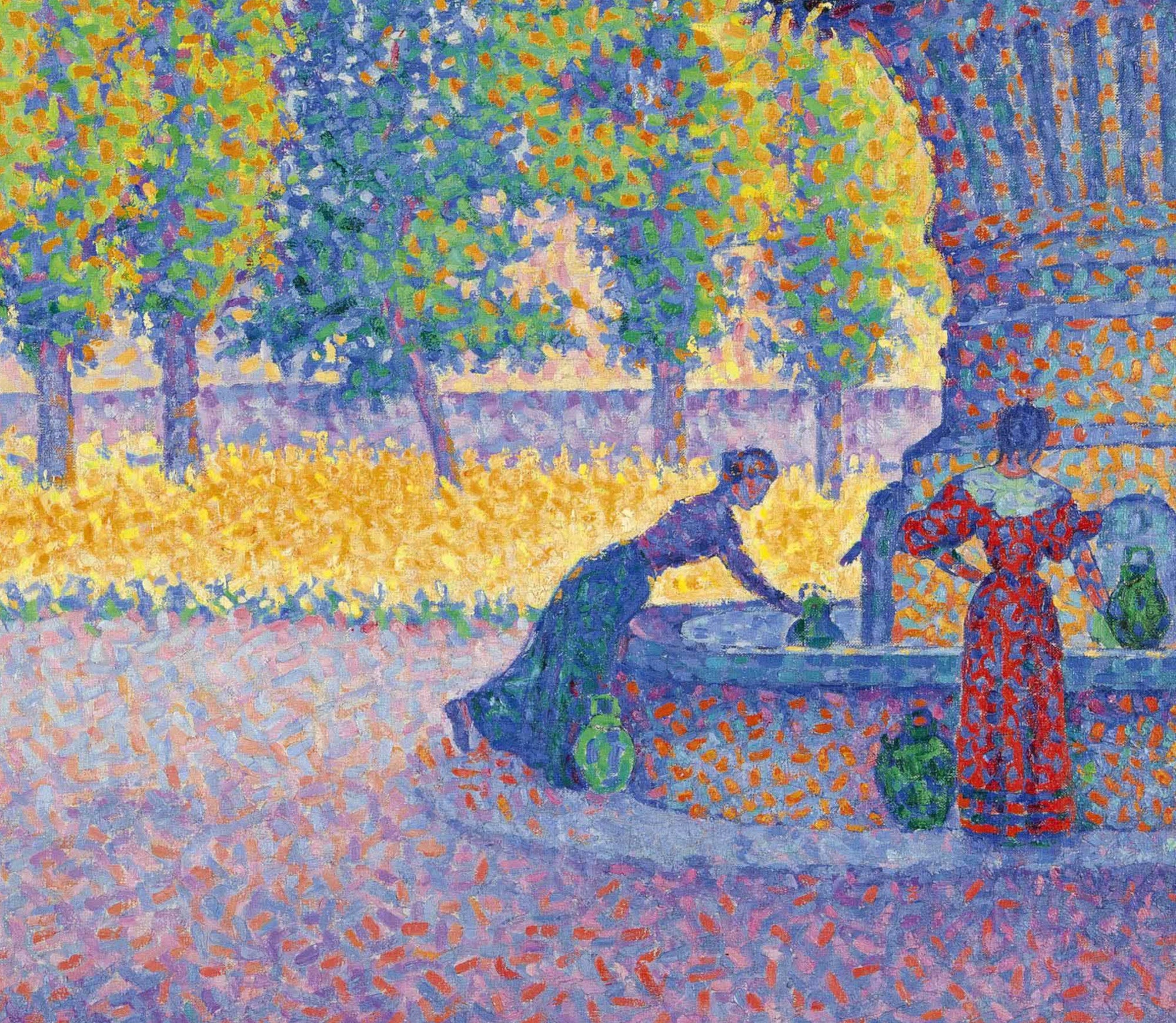 Paul Signac Fine Art Print, Place des Lices, Saint-Tropez, Fontaine des Lices