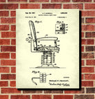 Salon Chair Patent Print Hairdressing Wall Art Poster