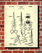 Salon Scissors Patent Print Poster Hairdressing Blueprint - OnTrendAndFab