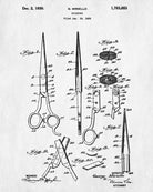 Salon Scissors Patent Print Poster Hairdressing Blueprint - OnTrendAndFab