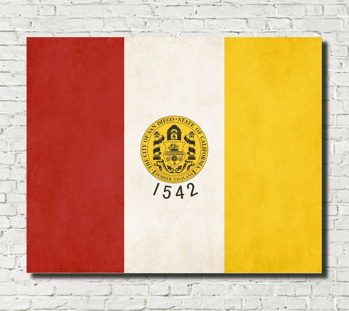 San Diego California City Flag Print