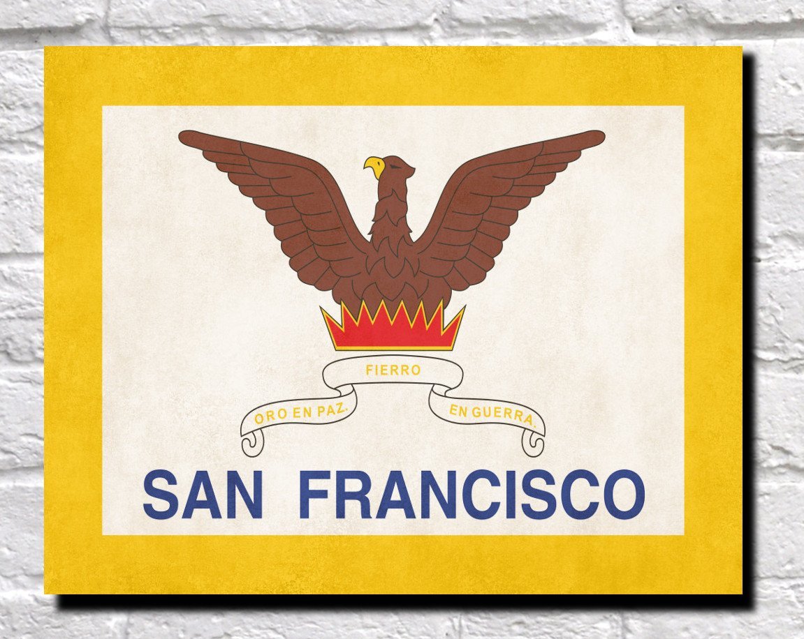San Francisco California City Flag Print