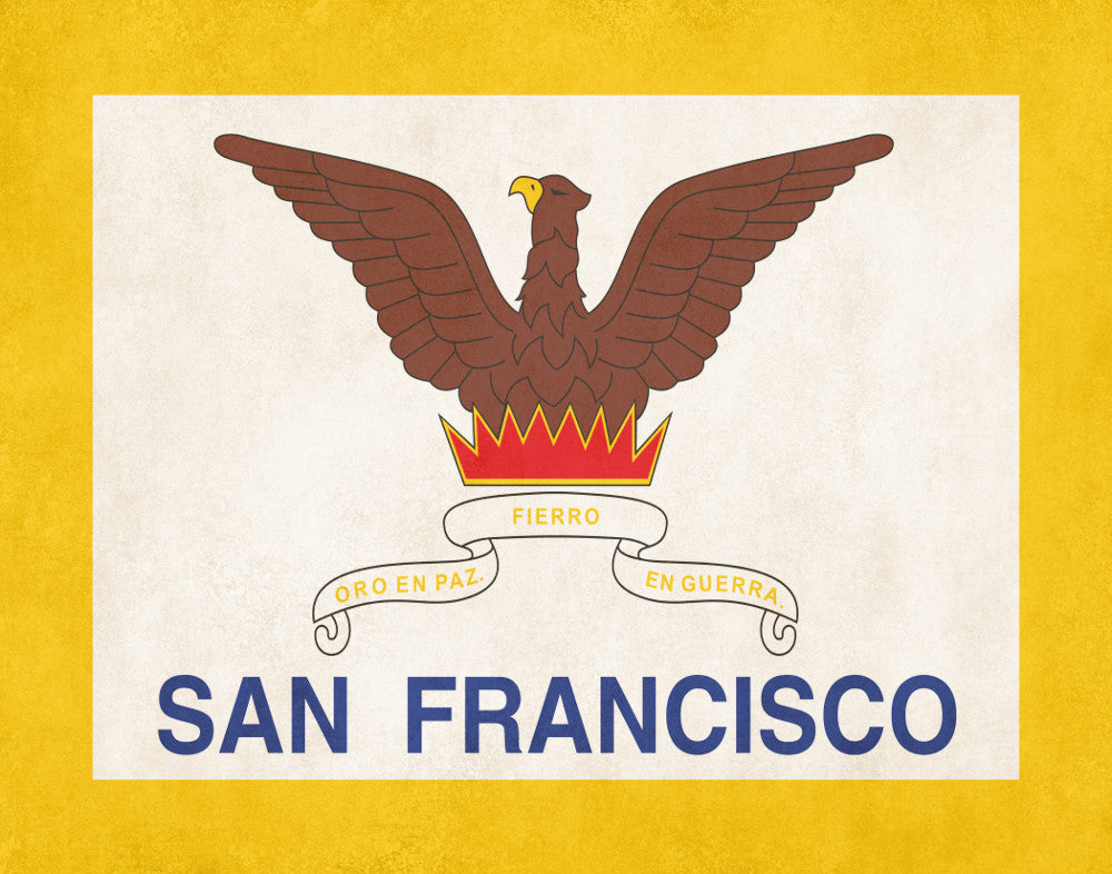 San Francisco California City Flag Print
