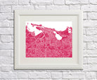 San Juan Street Map Print Feature Wall Art Poster