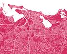 San Juan Street Map Print Feature Wall Art Poster