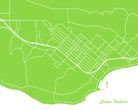 Santa Barbara City Street Map Print Modern Art Poster
