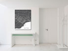 Santa Barbara City Street Map Print Modern Art Poster