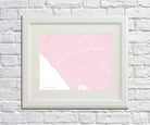 Santa Monica City Street Map Print Feature Wall Art Poster