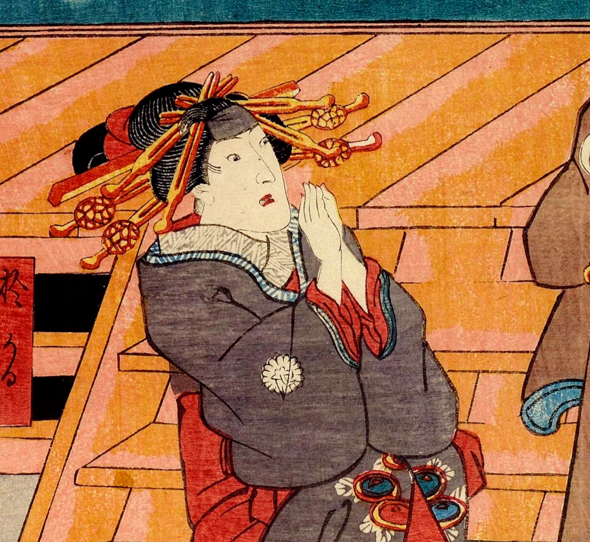 Utagawa Kuniyoshi, Japanese Fine Art Print, scene from the play Kanadehon Chushingura