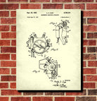 Scuba Diving Patent Print Dive Equipment Blueprint Marine Poster