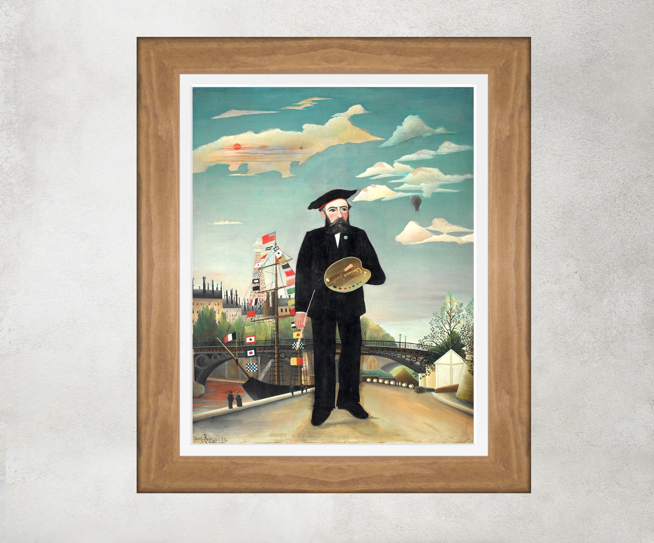 Henri Rousseau Self Portrait, Framed Art Print