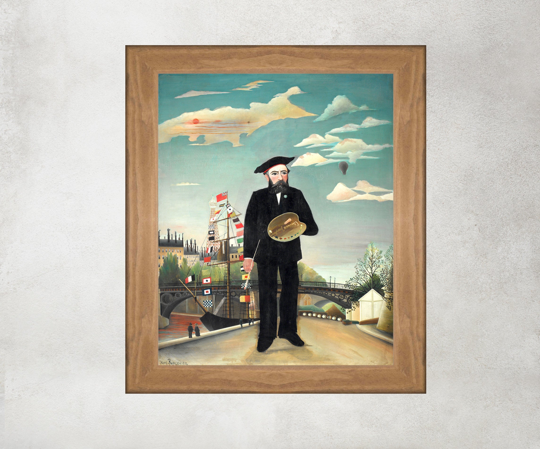 Henri Rousseau Self Portrait, Framed Art Print