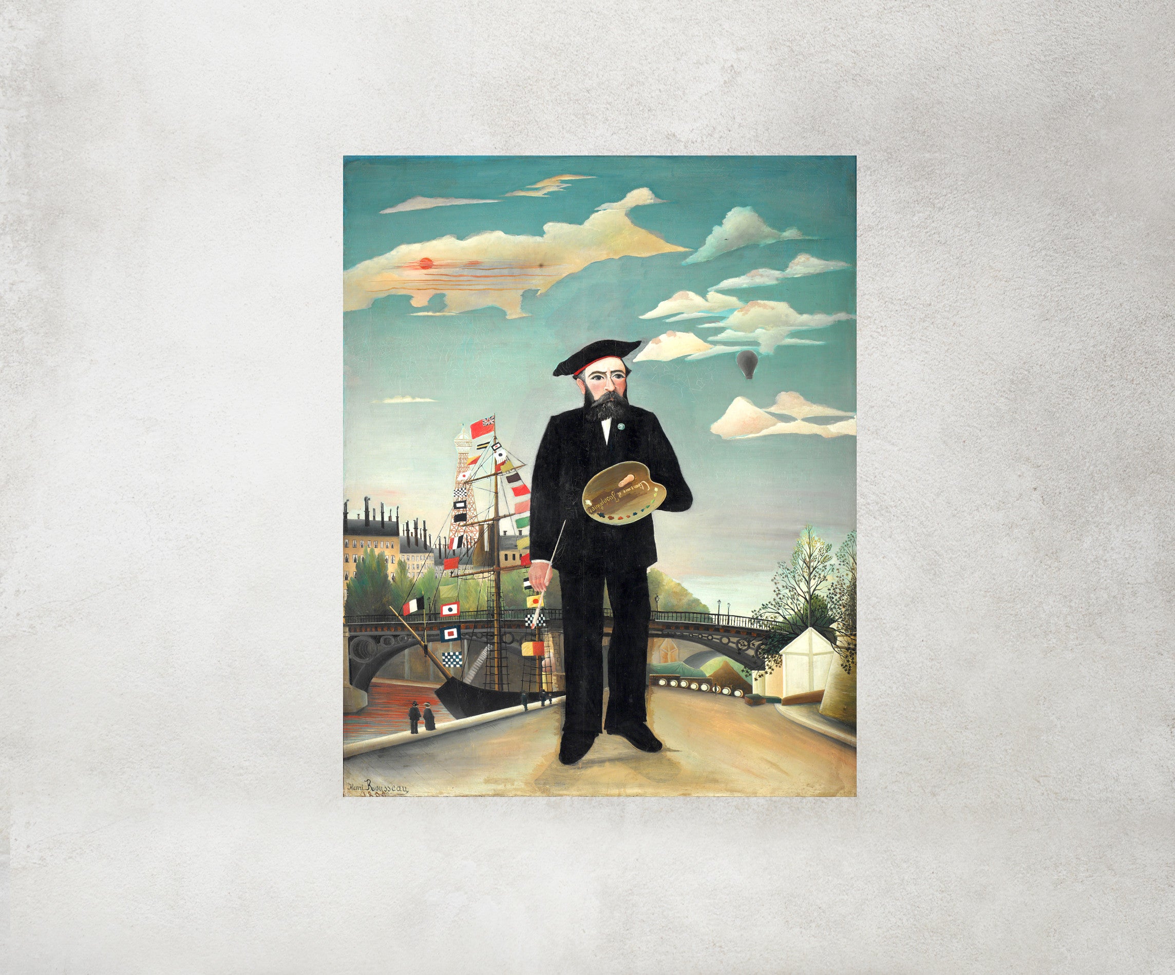 Henri Rousseau Self Portrait, Framed Art Print