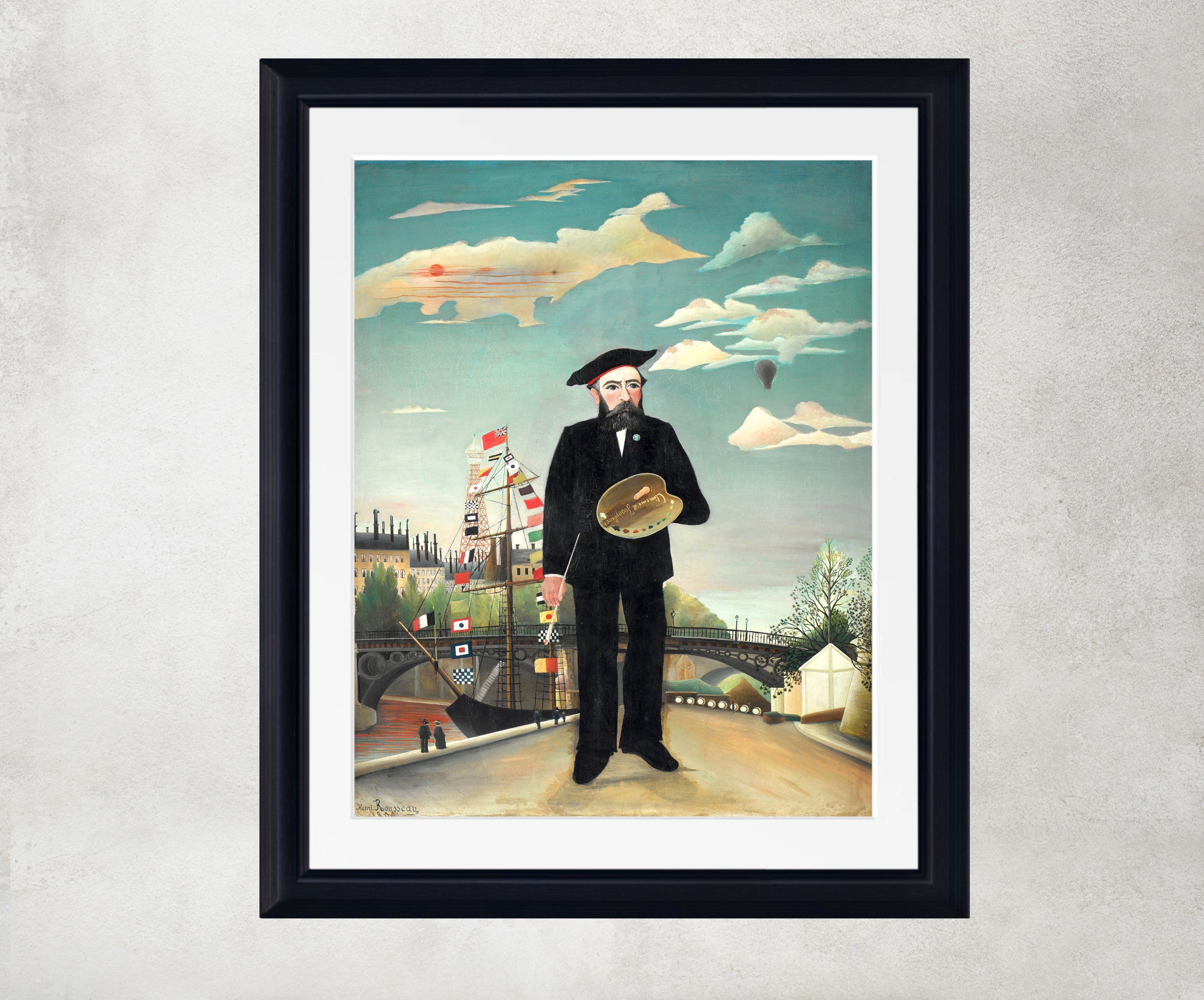 Henri Rousseau Self Portrait, Framed Art Print