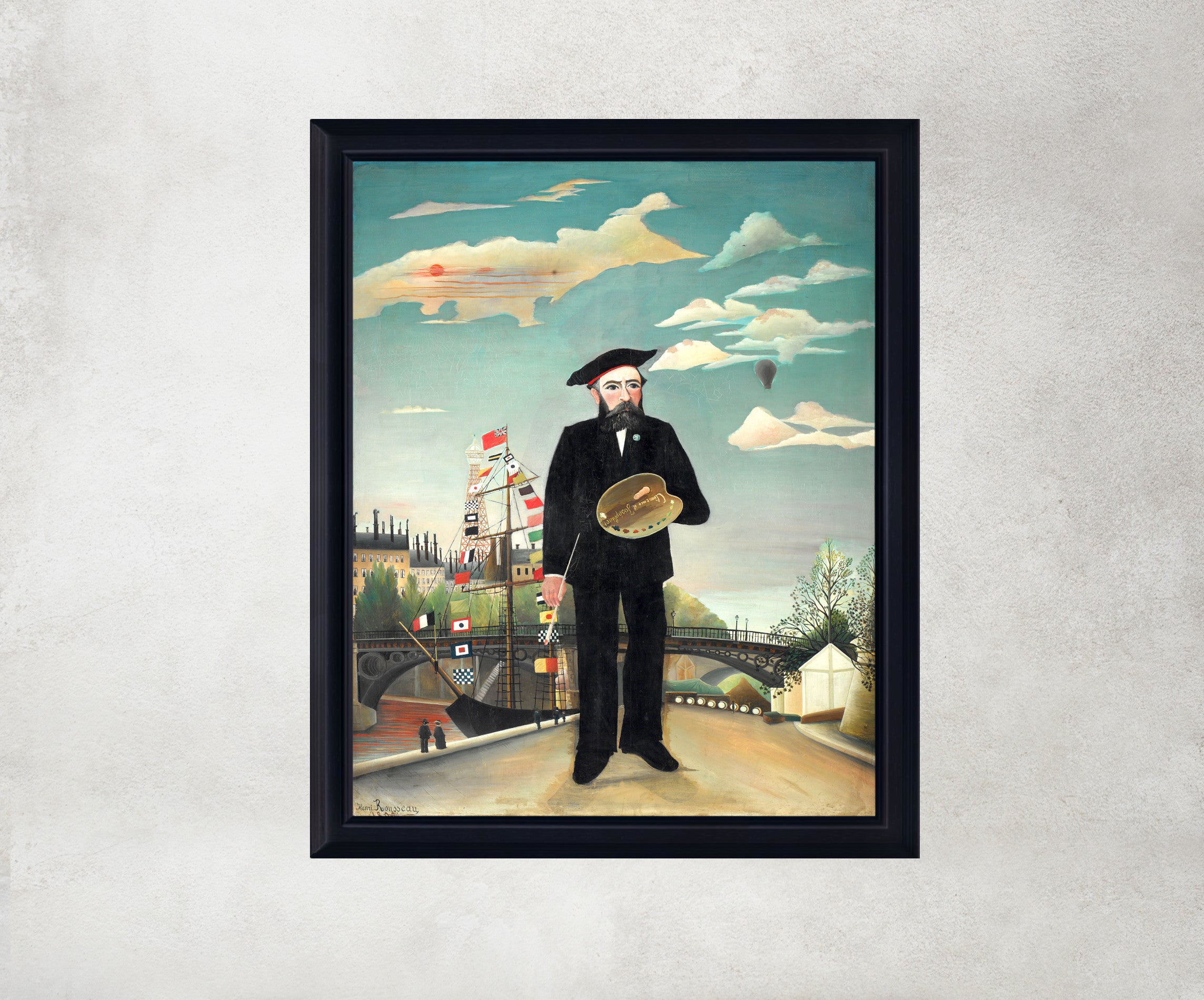 Henri Rousseau Self Portrait, Framed Art Print
