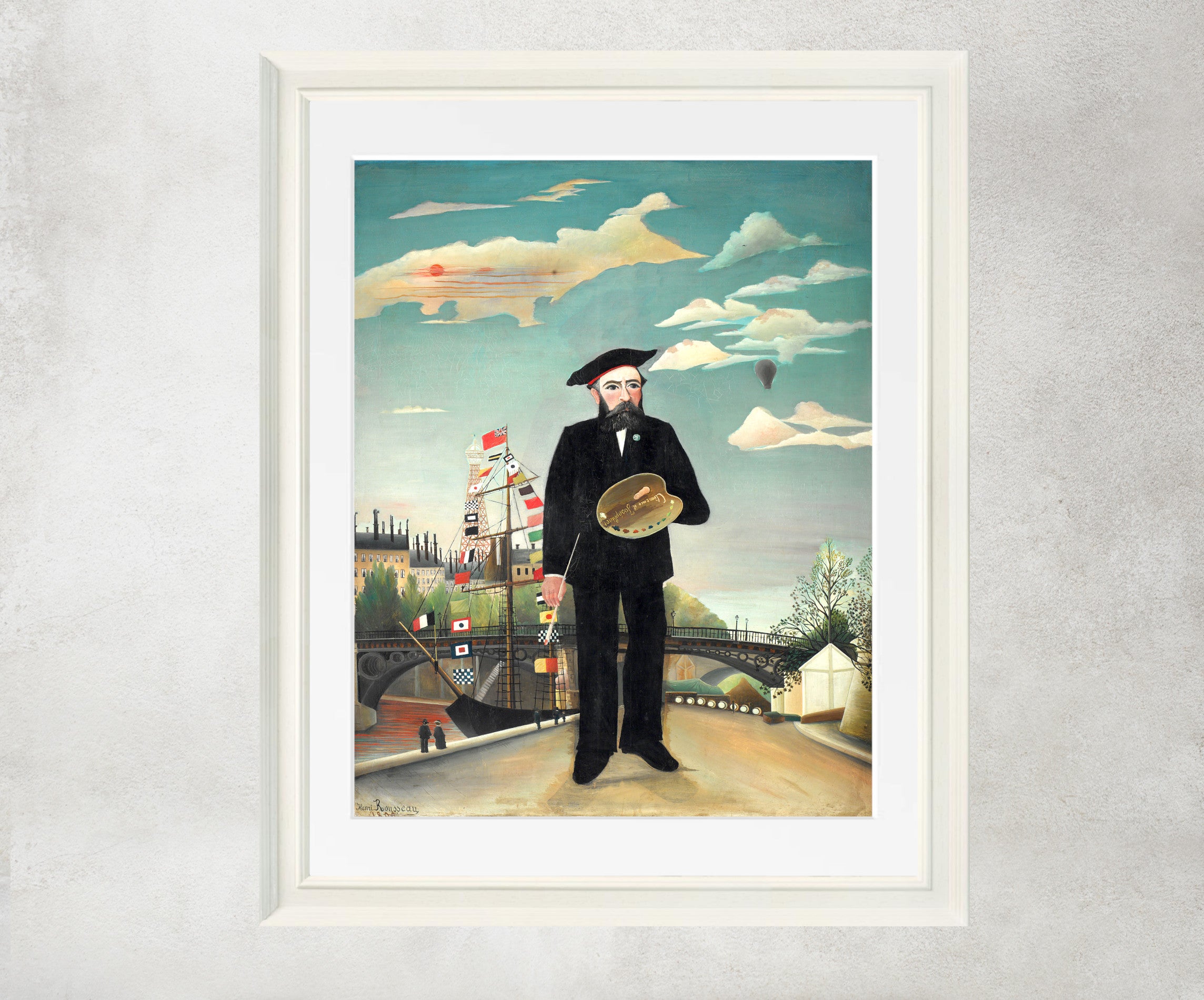 Henri Rousseau Self Portrait, Framed Art Print