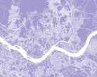 Seoul, South Korea Street Map Print Feature Wall Art Poster