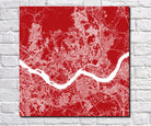 Seoul, Korea Street Map Print Custom Wall Map