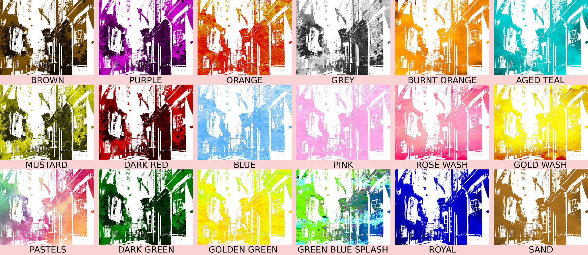 York Shambles City Skyline Print Landscape Poster Feature Wall Art