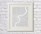 Shanghai City Street Map Print Feature Wall Art Poster