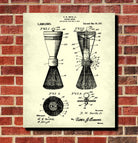 Shaving Brush Patent Print Bathroom Poster Barber Wall Art