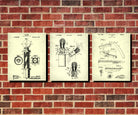 Shaving Patent Prints Set 3 Barber Posters Bathroom Wall Art