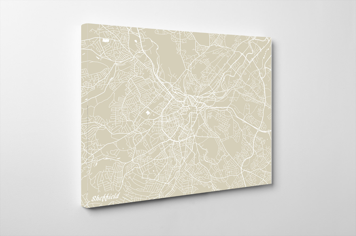 Sheffield City Street Map Print Modern Art Poster Home Decor - OnTrendAndFab