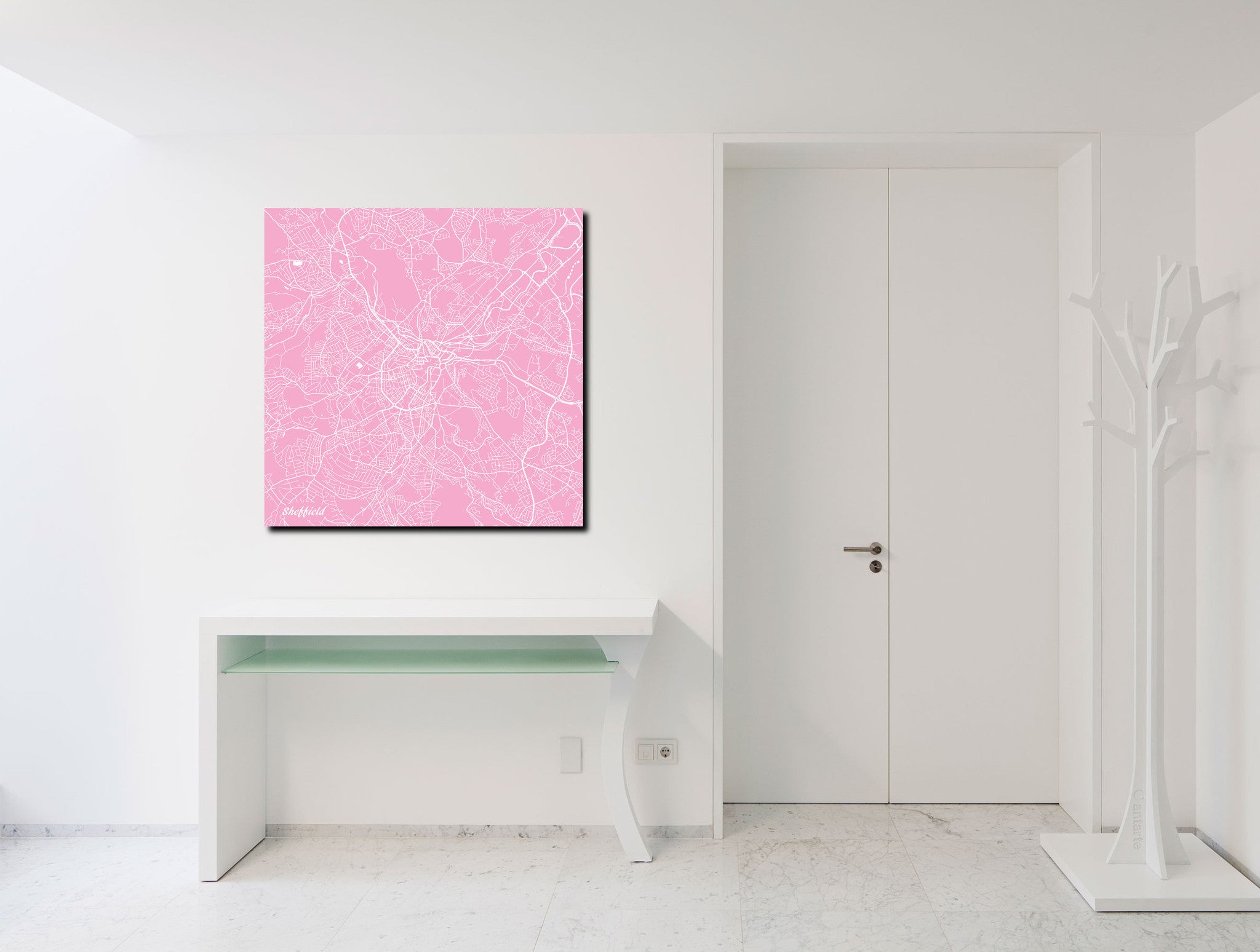 Sheffield City Street Map Print Modern Art Poster Home Decor - OnTrendAndFab