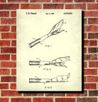 Shellfish Knife Patent Print Kitchen Poster Cafe Wall Art