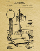 Shower Bath Patent Print Bathroom Wall Art Poster