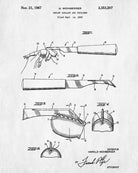 Shrimp Sheller Patent Print Kitchen Poster Cafe Wall Art