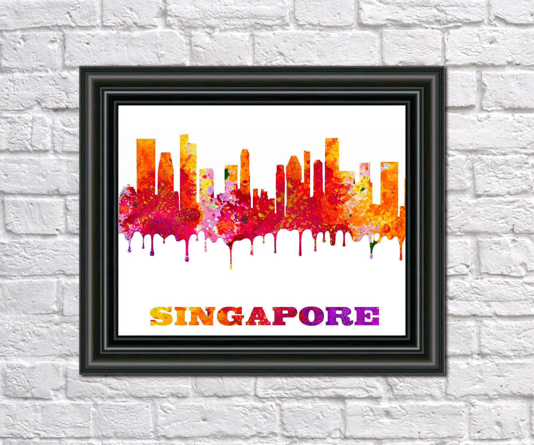 Singapore City Skyline Print Wall Art Poster - OnTrendAndFab