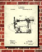Singer Sewing Machine Patent Print Wall Art Poster - OnTrendAndFab