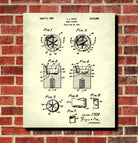 Shotgun Shell Six Point Crimper Patent Print Gun Wall Art