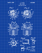 Shotgun Shell Six Point Crimper Patent Print Gun Wall Art